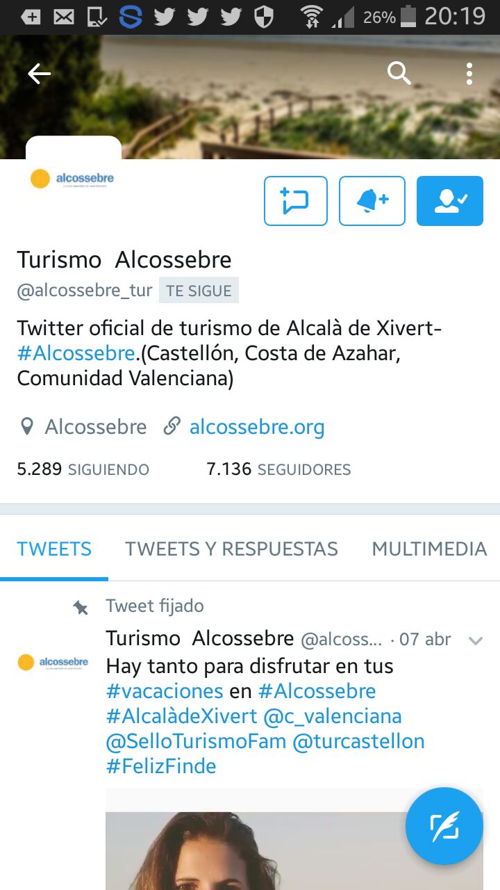 Alcalà de Xivert és el primer destí turístic del País Valencià a Twitter