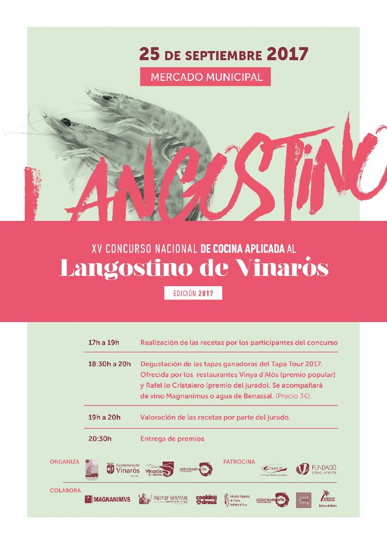 Vinaròs, dilluns se celebrarà el 15é Concurs de Cuina Aplicada al Llagostí