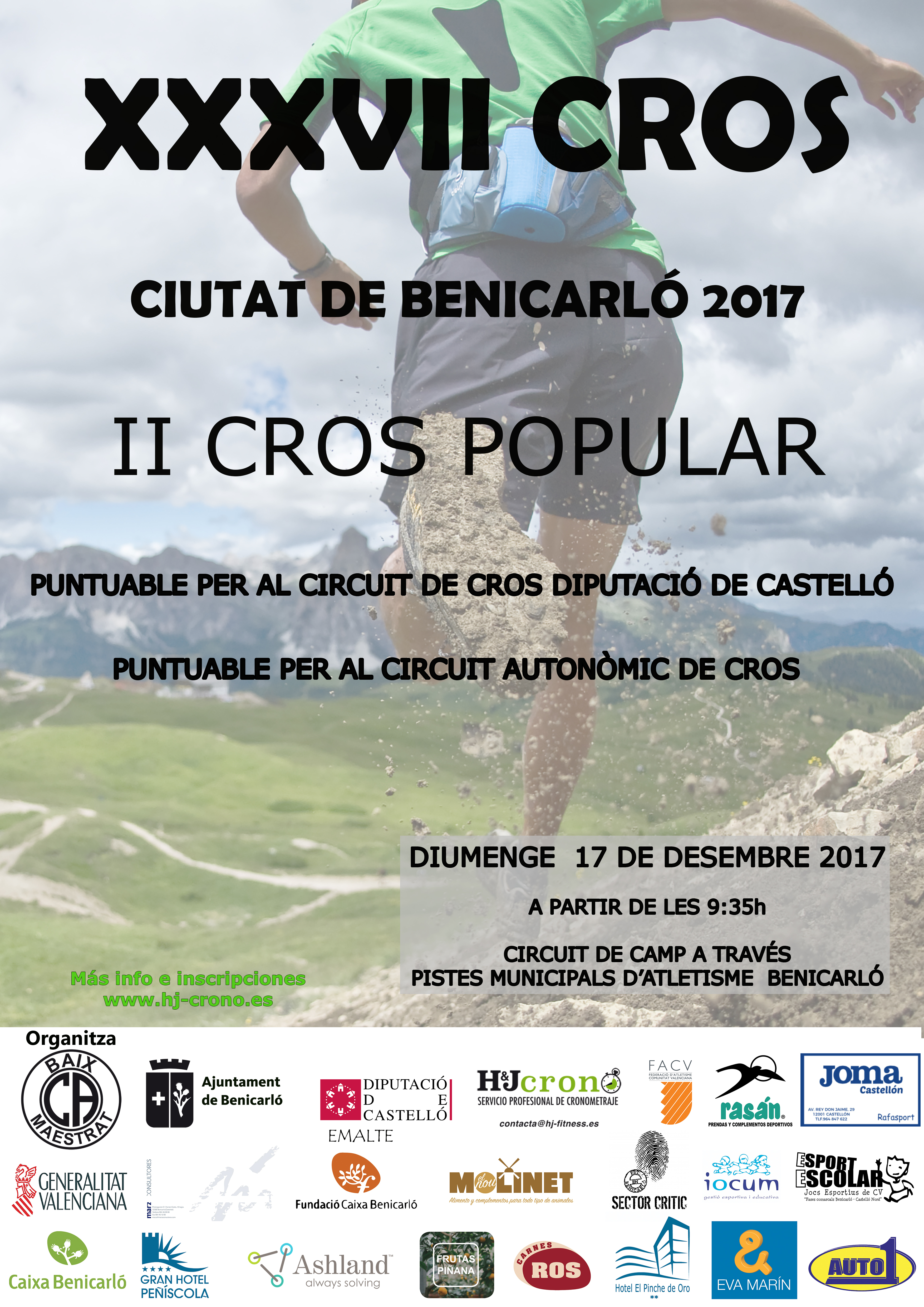 Benicarló celebrarà diumenge la 37a Cros d'Atletisme Ciutat de Benicarló