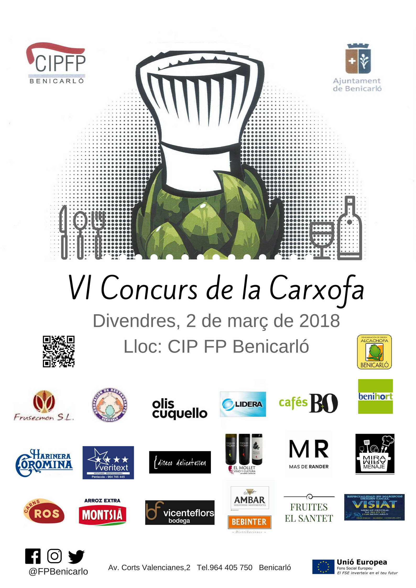Benicarló celebrarà demà la final del 6è Concurs de Cuina i Servei de la Carxofa