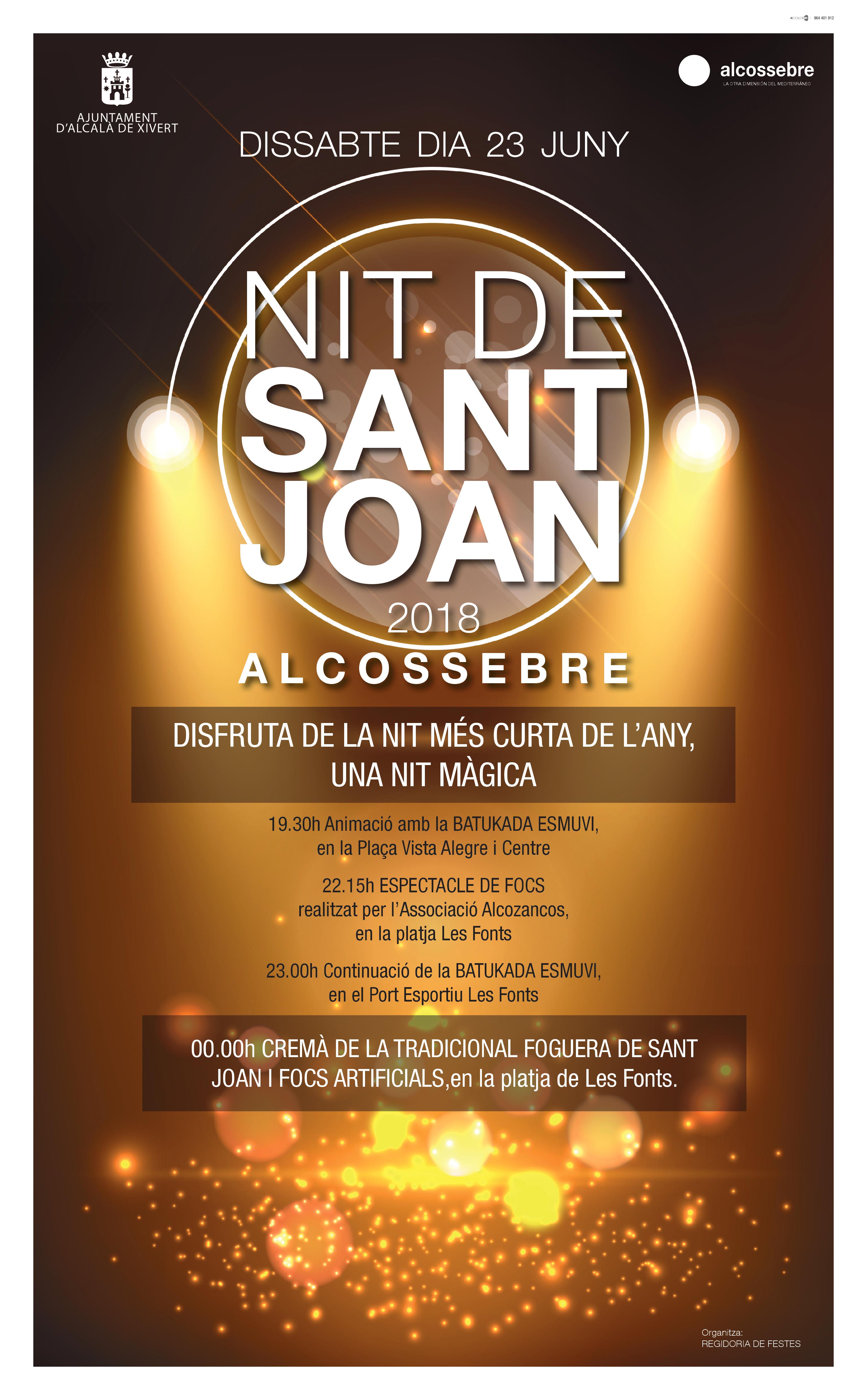 Alcossebre celebrarà la nit de Sant Joan amb un programació festiva per a tots els públics
