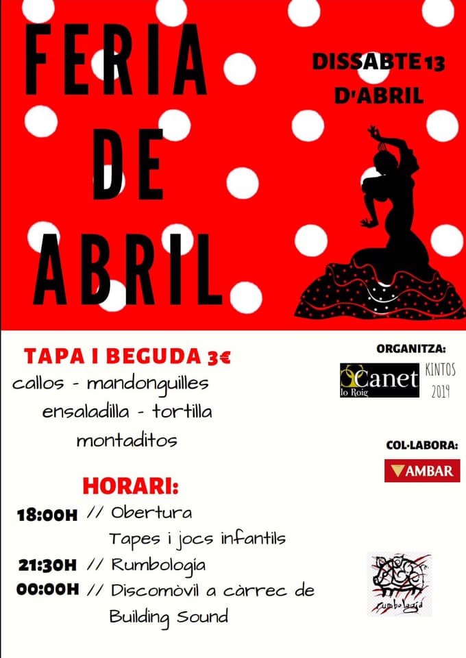 Canet lo Roig celebrarà dissabte la Feria de Abril