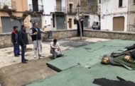 Santa Magdalena, s'inicien les feines de millora del parc infantil de la plaça de l'església