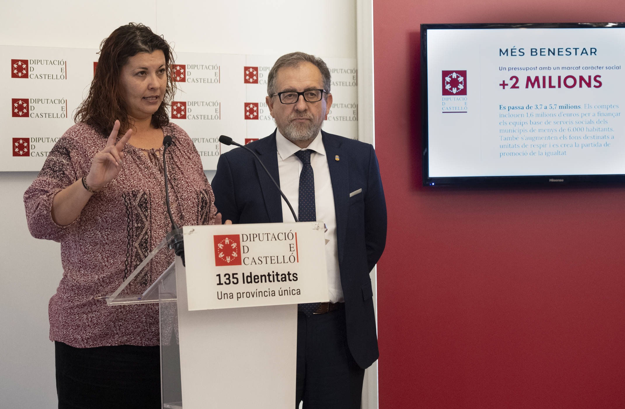 Comarques; La Diputació de Castelló reforça el caràcter social dels pressupostos de 2020 amb 5,7 milions d'euros