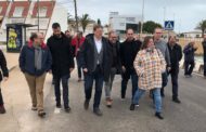 El president Puig es trasllada fins a Vinaròs per veure els efectes de la borrasca Glòria