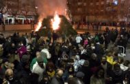 Vinaròs; Encesa de la Foguerada de Sant Antoni a la Plaça Corts Valencianes de Vinaròs 16-01-2020