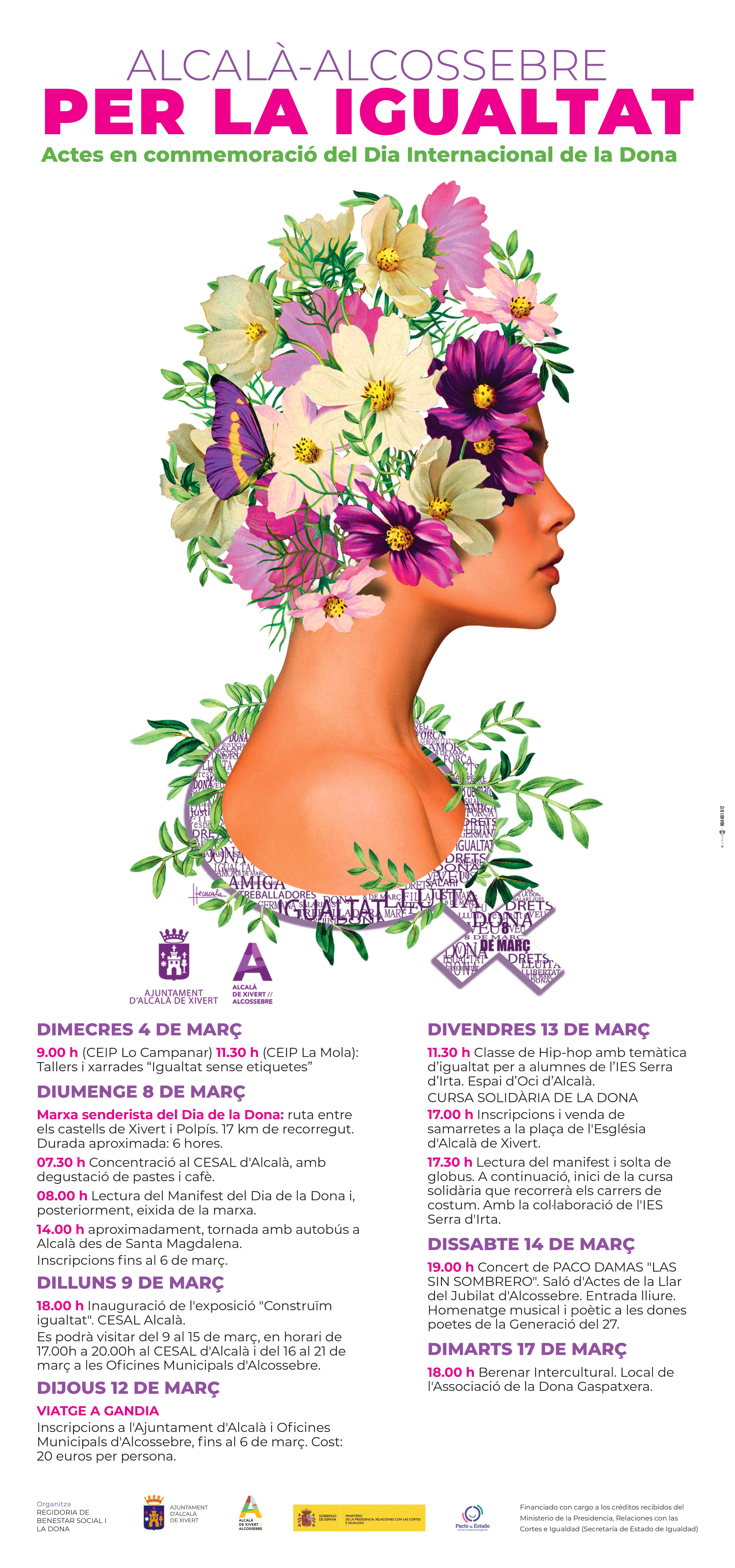 Alcalà-Alcossebre presenta els actes dedicats a la commemoració del Dia de la Dona