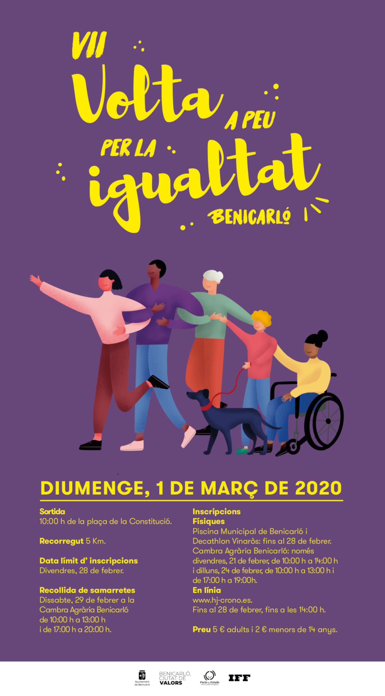 La Volta a Peu per la Igualtat de Benicarló inaugurarà la programació del Dia Internacional de la Dona