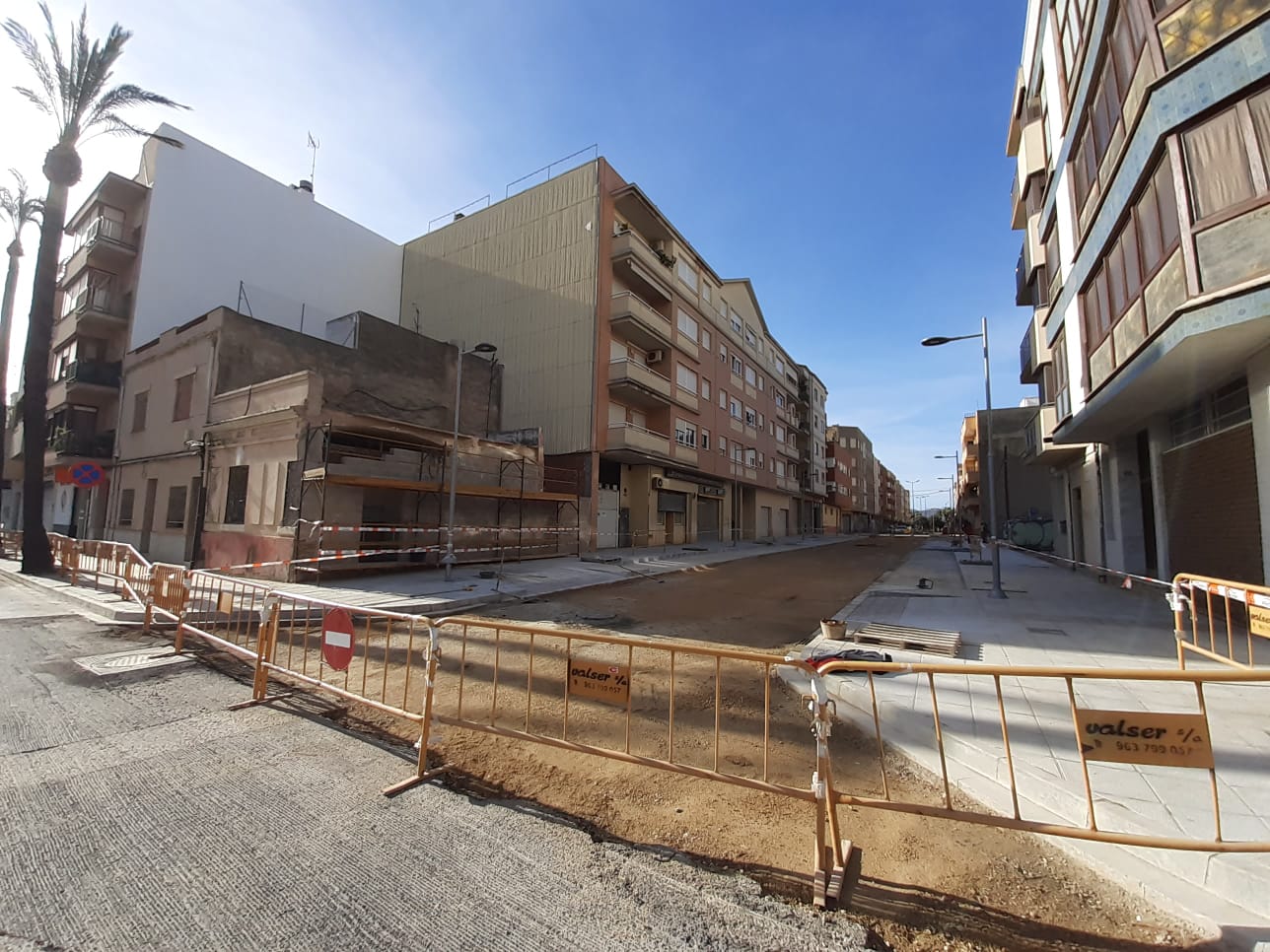 El carrer València de Benicarló s’obrirà al trànsit a mitjans de la setmana que ve