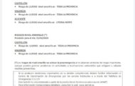 El Centre d'Emergències informa que hi ha risc nivell groc per pluges per a hui i demà