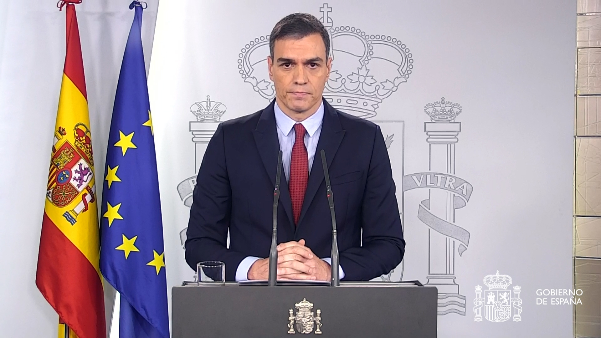 El president del Govern, Pedro Sánchez, declara l'estat d'alarma
