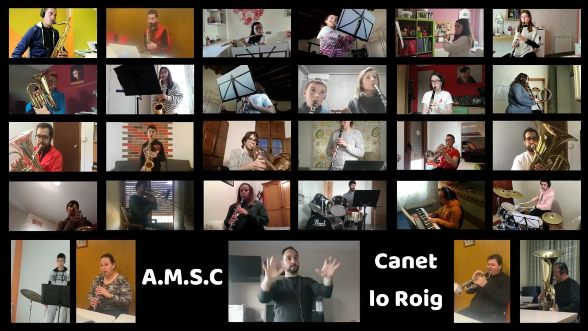 L'Agrupació Musical Santa Cecília de Canet lo Roig dedica un vídeo als qui estan en primera línia