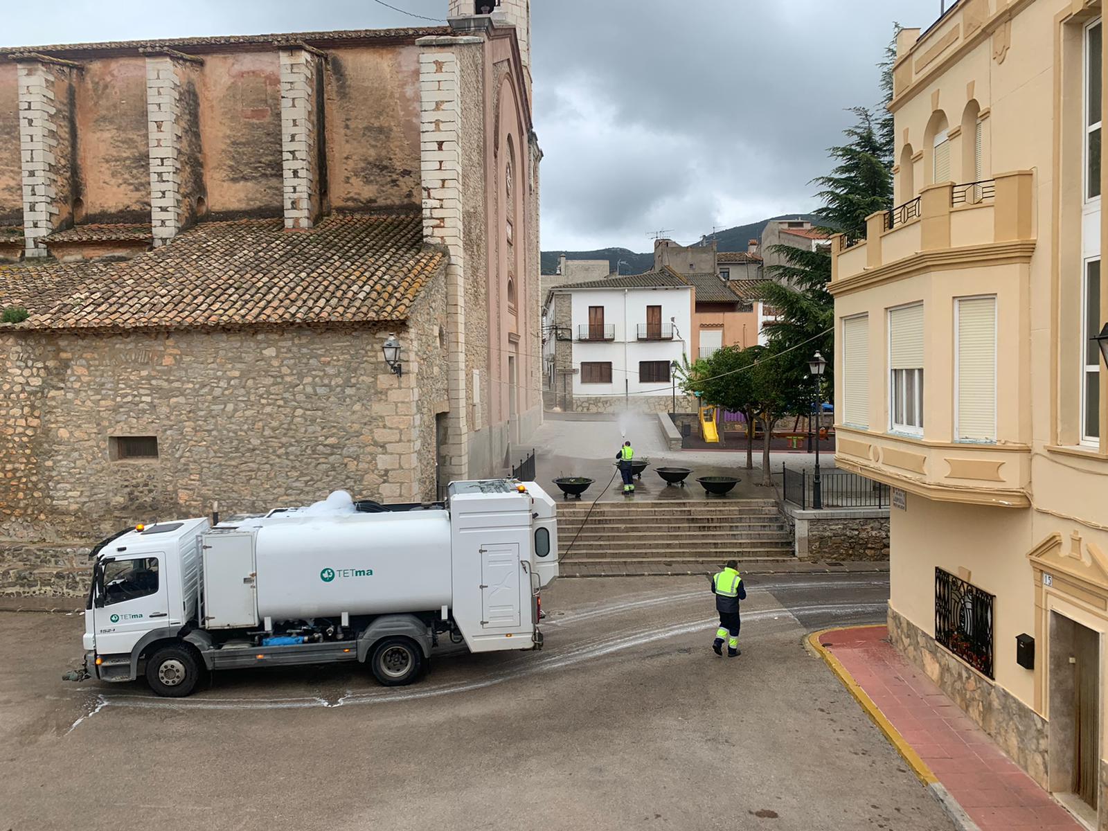 Santa Magdalena segueix amb la desinfecció i neteja viària en la seua lluita contra la Covid-19
