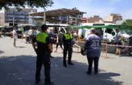 La Policia Local de Benicarló realitza controls sobre la disposició de les terrasses