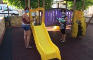 Santa Magdalena desinfecta diàriament els seus parcs infantils