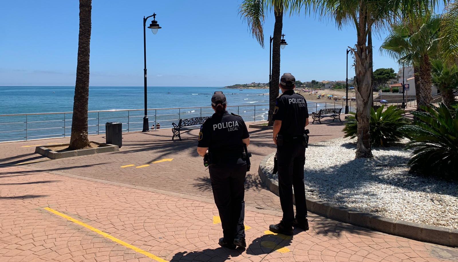 Policia Local i Guàrdia Civil d'Alcalà-Alcossebre imposen 12 sancions per no usar la màscara en espais públics