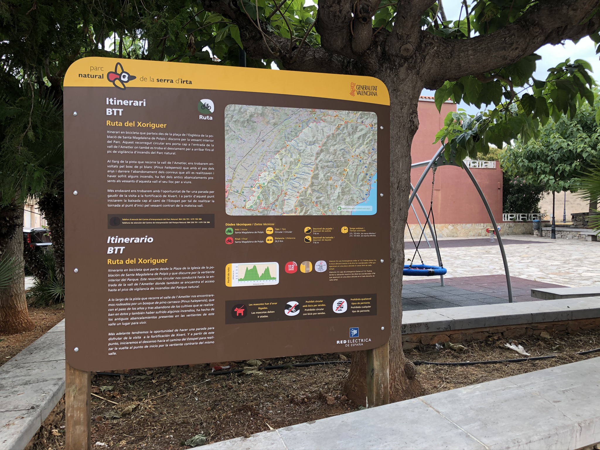 El Parc Natural de la Serra d'Irta instal·la nous panells informatius a Santa Magdalena