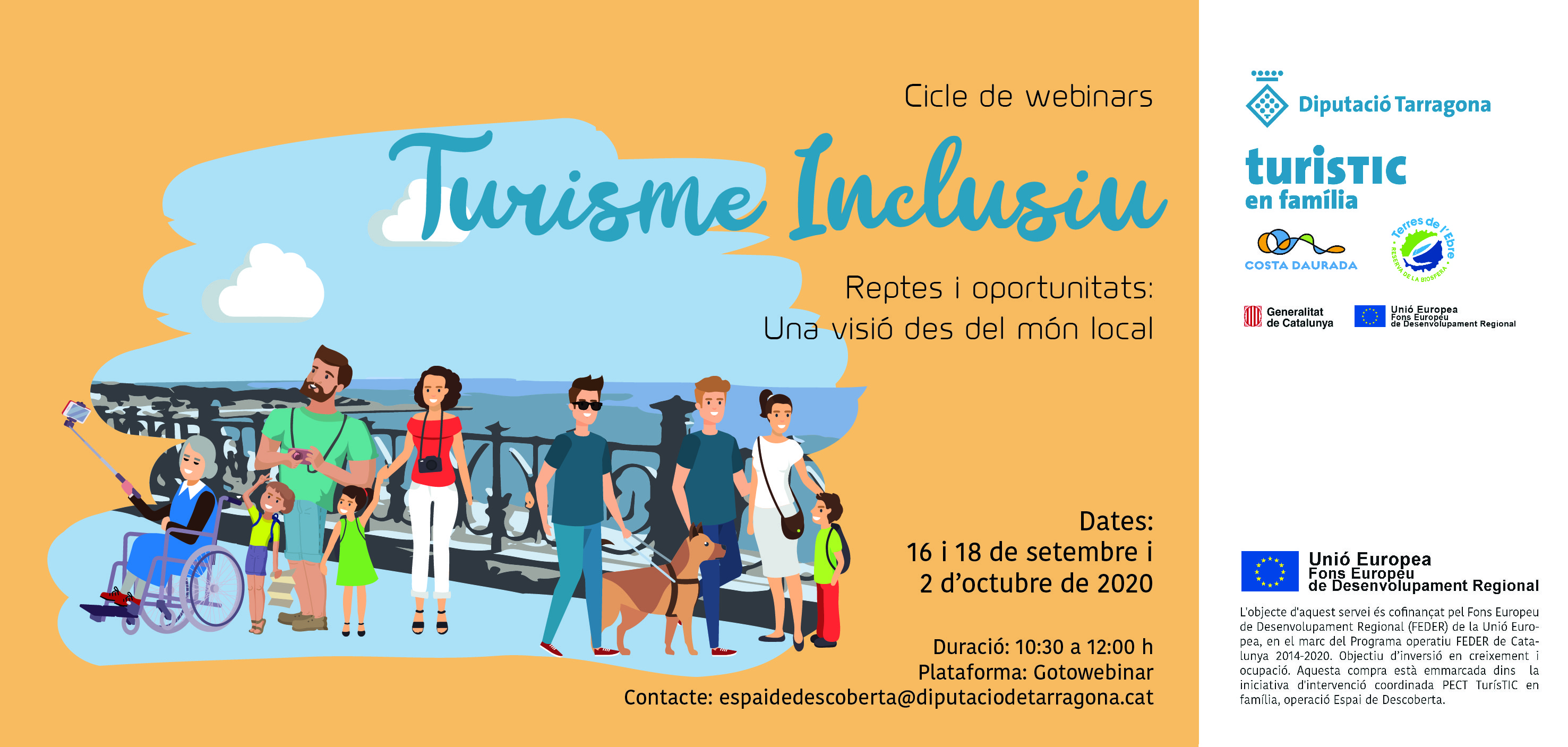 Continua el cicle de Turisme Inclusiu amb dues noves trobades virtuals adreçades a empreses privades del sector
