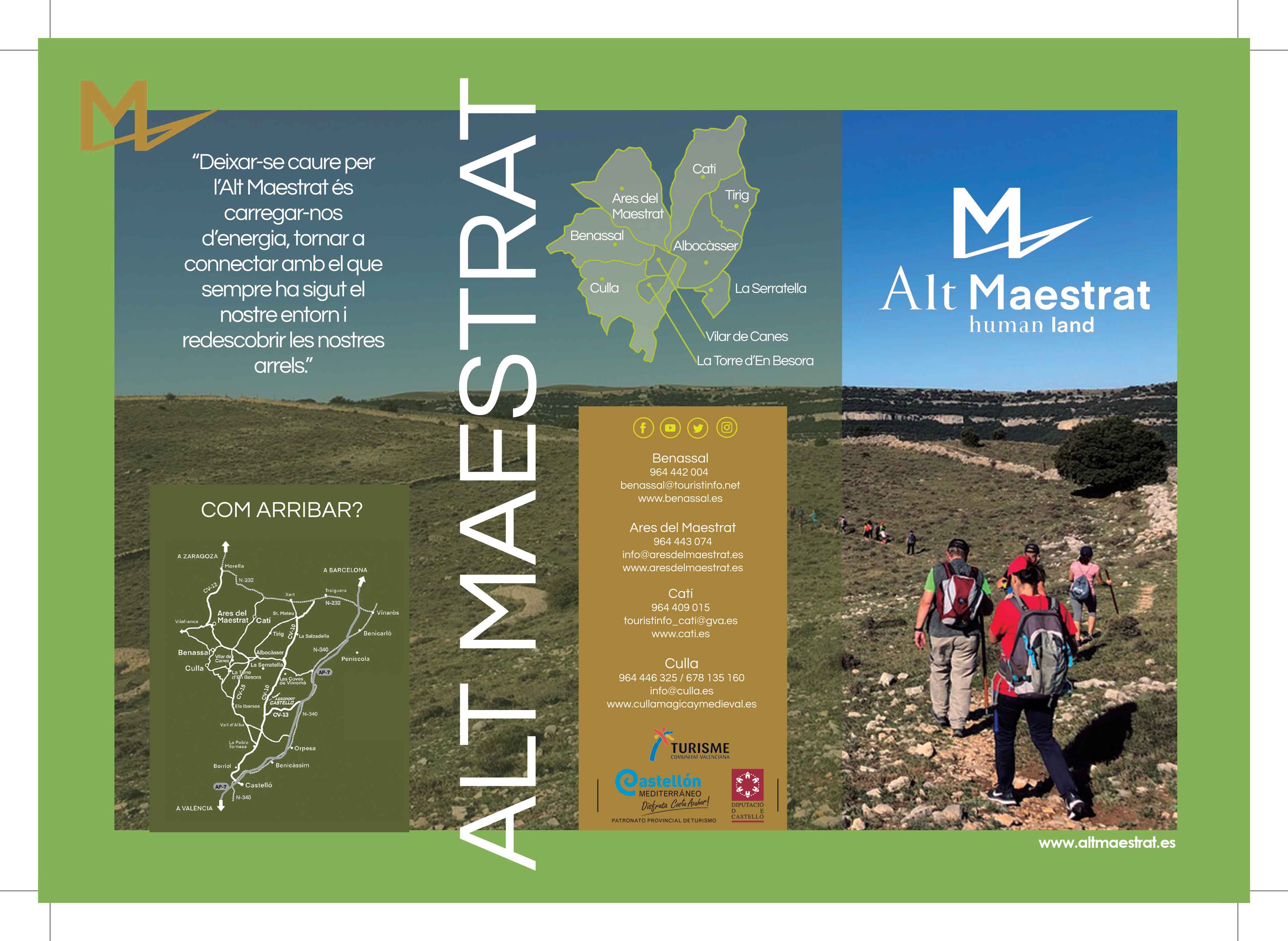 Alt Maestrat Human Land edita nous fullets informatius per a millorar l'experiència dels turistes