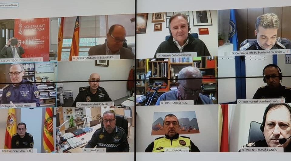 El cap de la Policia Local de Vinaròs participa en una reunió amb el Centre Coordinador d’Emergències