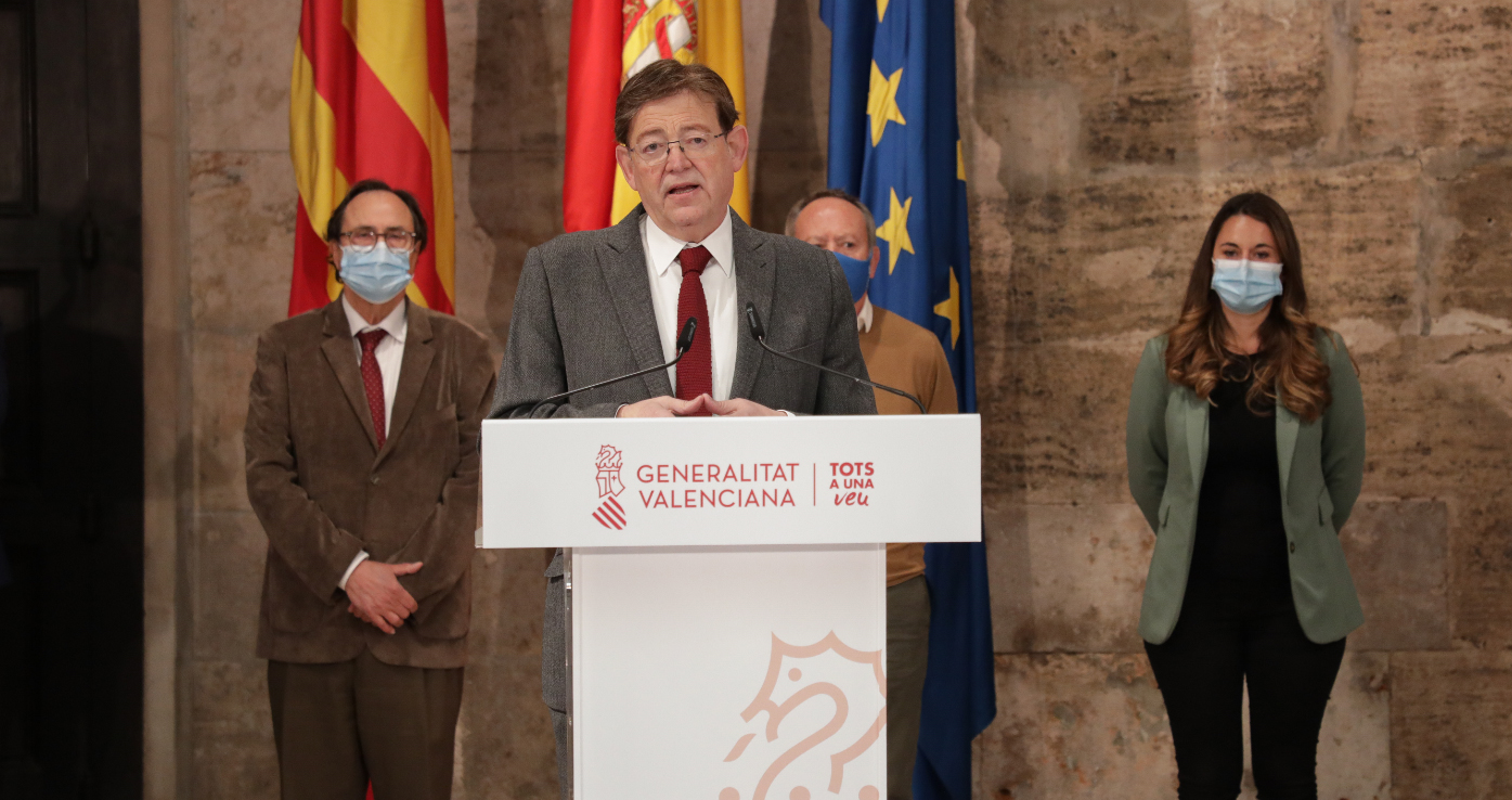 Puig presenta el 'Pla Resisteix' dotat amb 340 milions per a la reactivació 'urgent' dels sectors més afectats