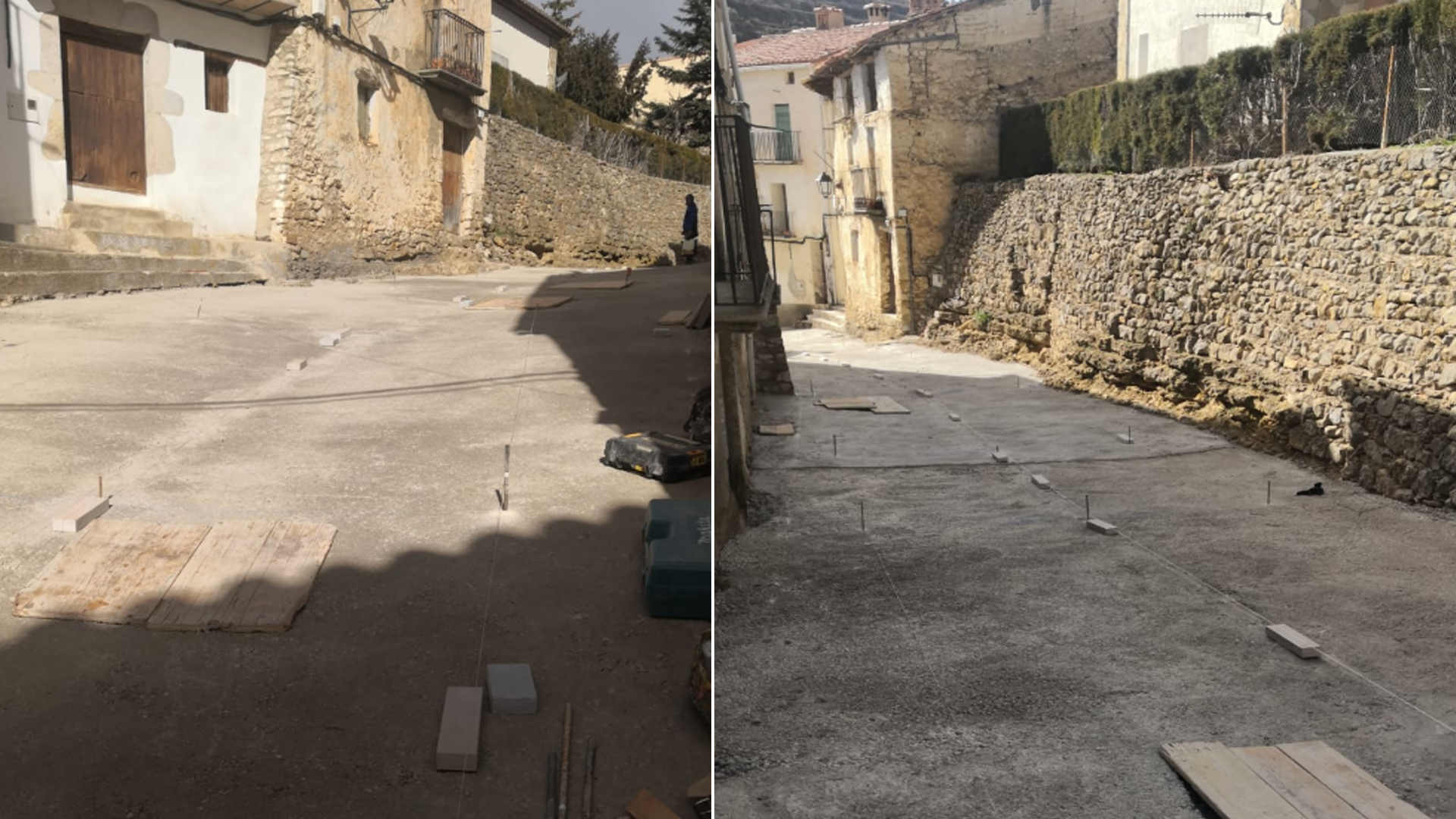 L’Ajuntament de Portell continua les millores al paviment del nucli antic