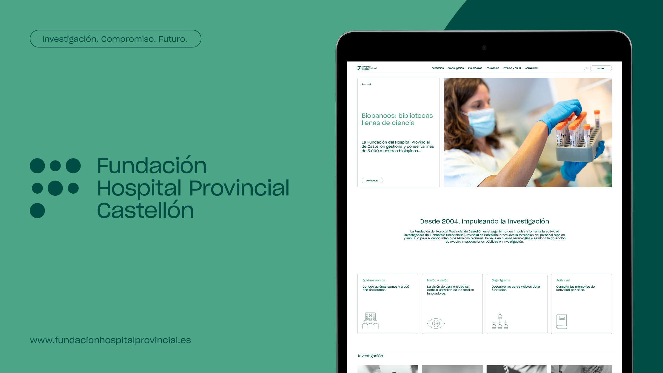 La Fundació de l'Hospital Provincial estrena portal web i culmina la reformulació de la imatge corporativa