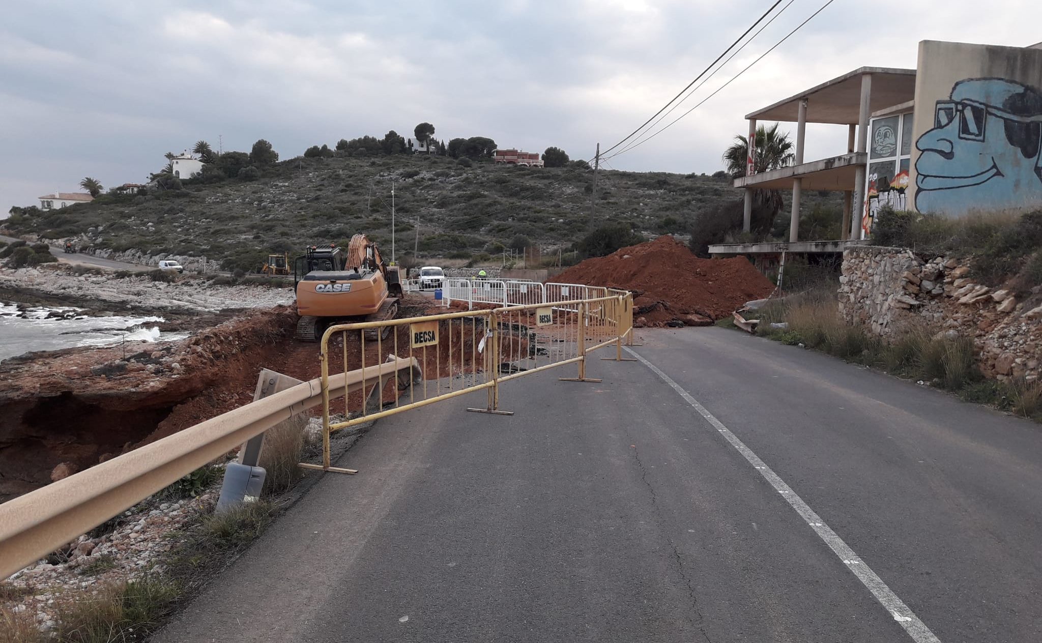 Comencen les obres de reconstrucció del vial sud pel litoral a Peníscola