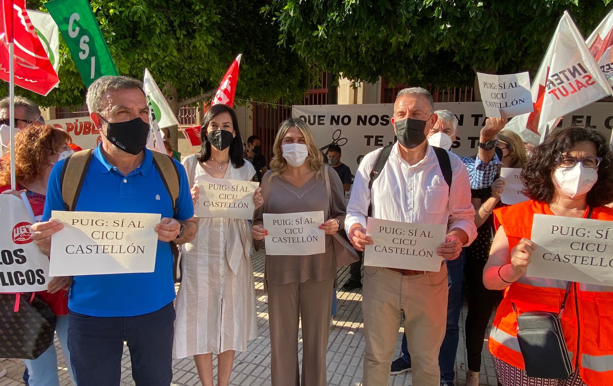 Els populars participen en la protesta en defensa del CICU a Castelló