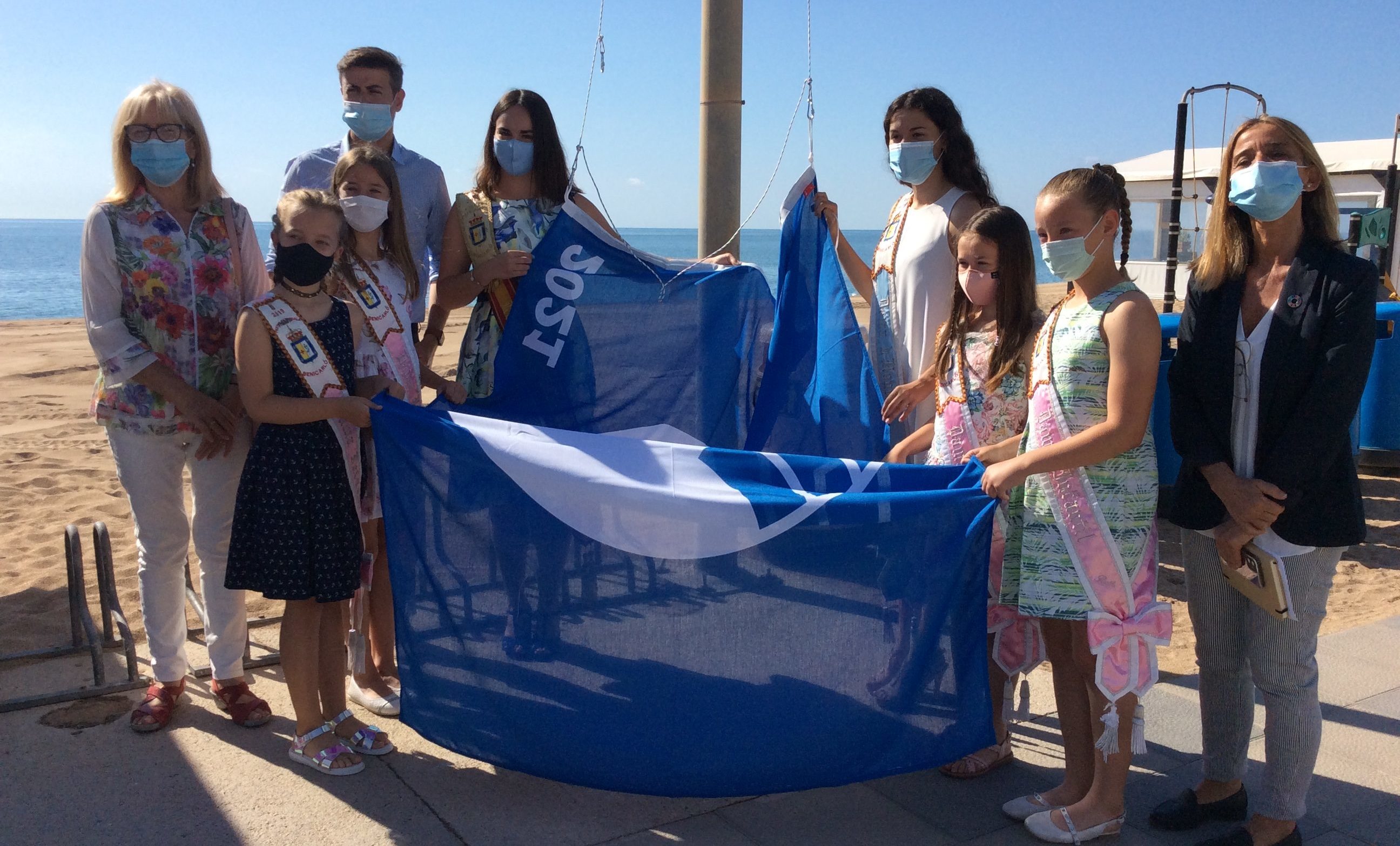 Les banderes blaves ja onegen a les platges del Morrongo i la Caracola de Benicarló