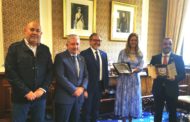 Martí en la recepció de Belfast a la delegació castellonence prèvia a la final de la Supercopa d’Europa