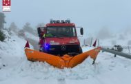 Els Bombers de Castelló asseguren que totes les carreteres afectades per la neu estan obertes