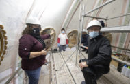 Sanz visita les obres de la cúpula del Socors de Càlig que finança la Diputació amb 37.050 euros