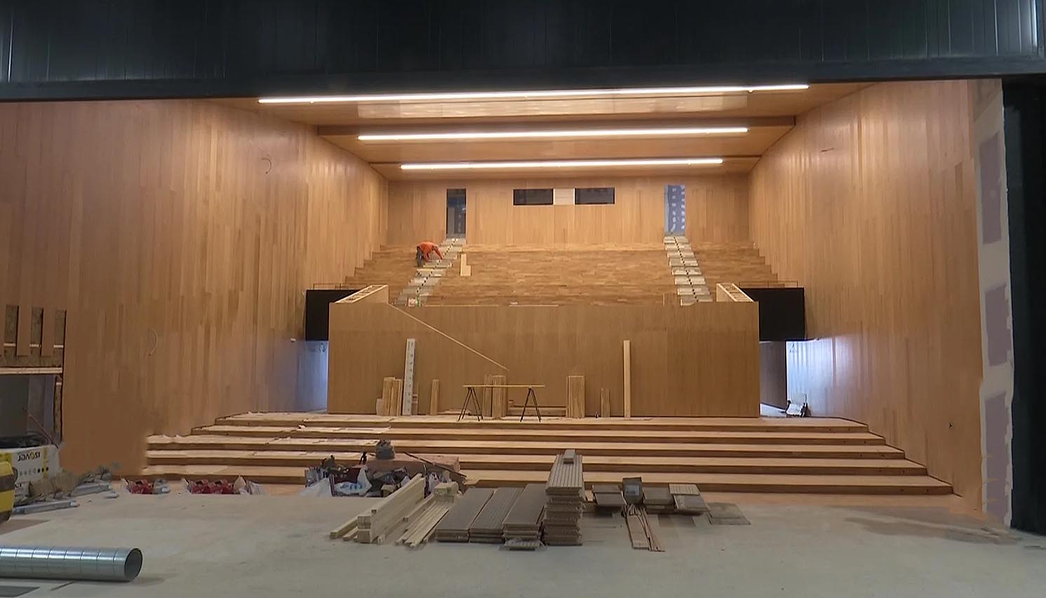 Les obres de construcció de l’Auditori Municipal d'Alcanar encaren la recta final