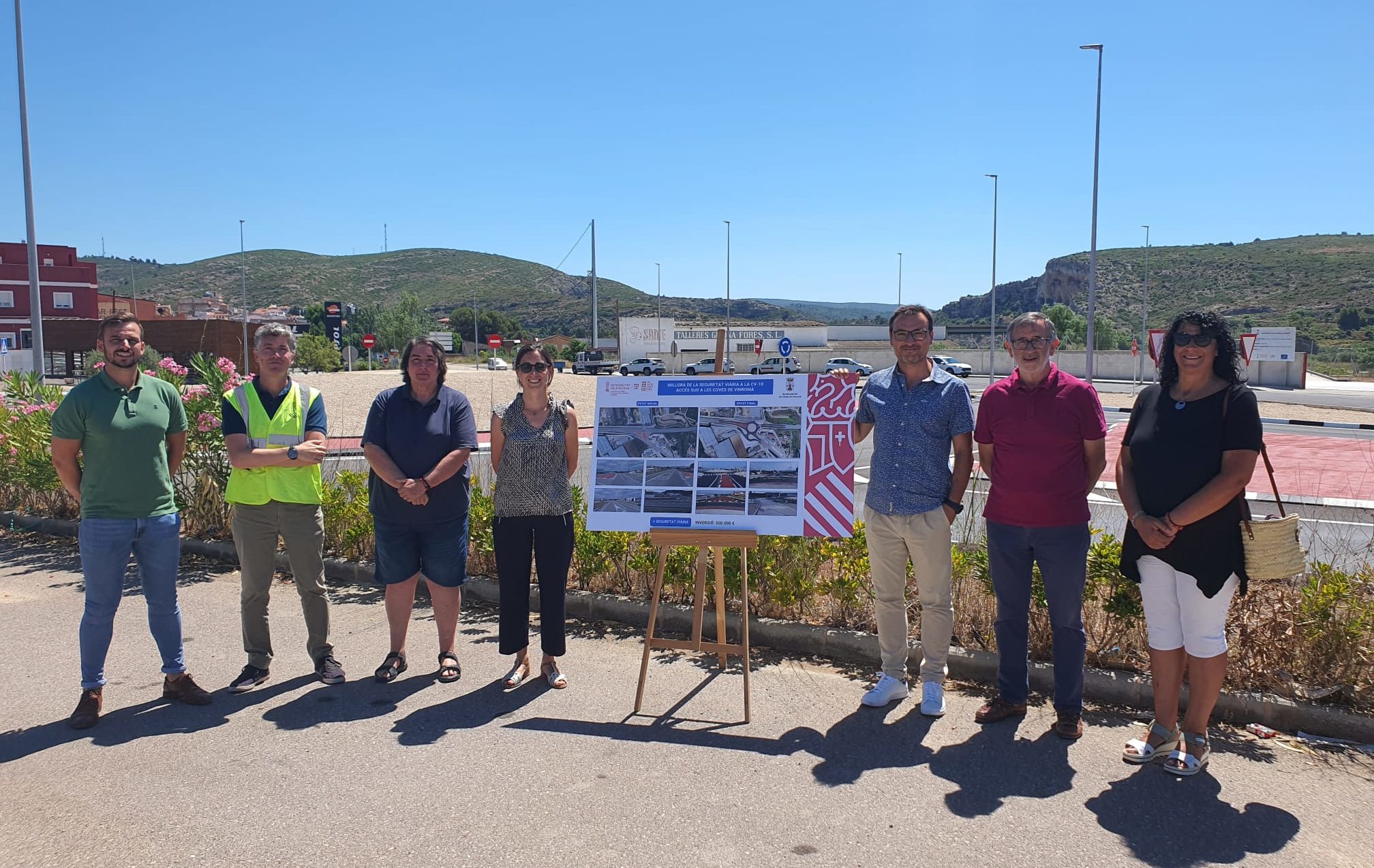 Una nova rotonda millora l'encreuament de la CV-10 amb l'accés a les Coves de Vinromà