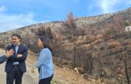 Colomer visita les zones afectades per l'incendi de Les Useres