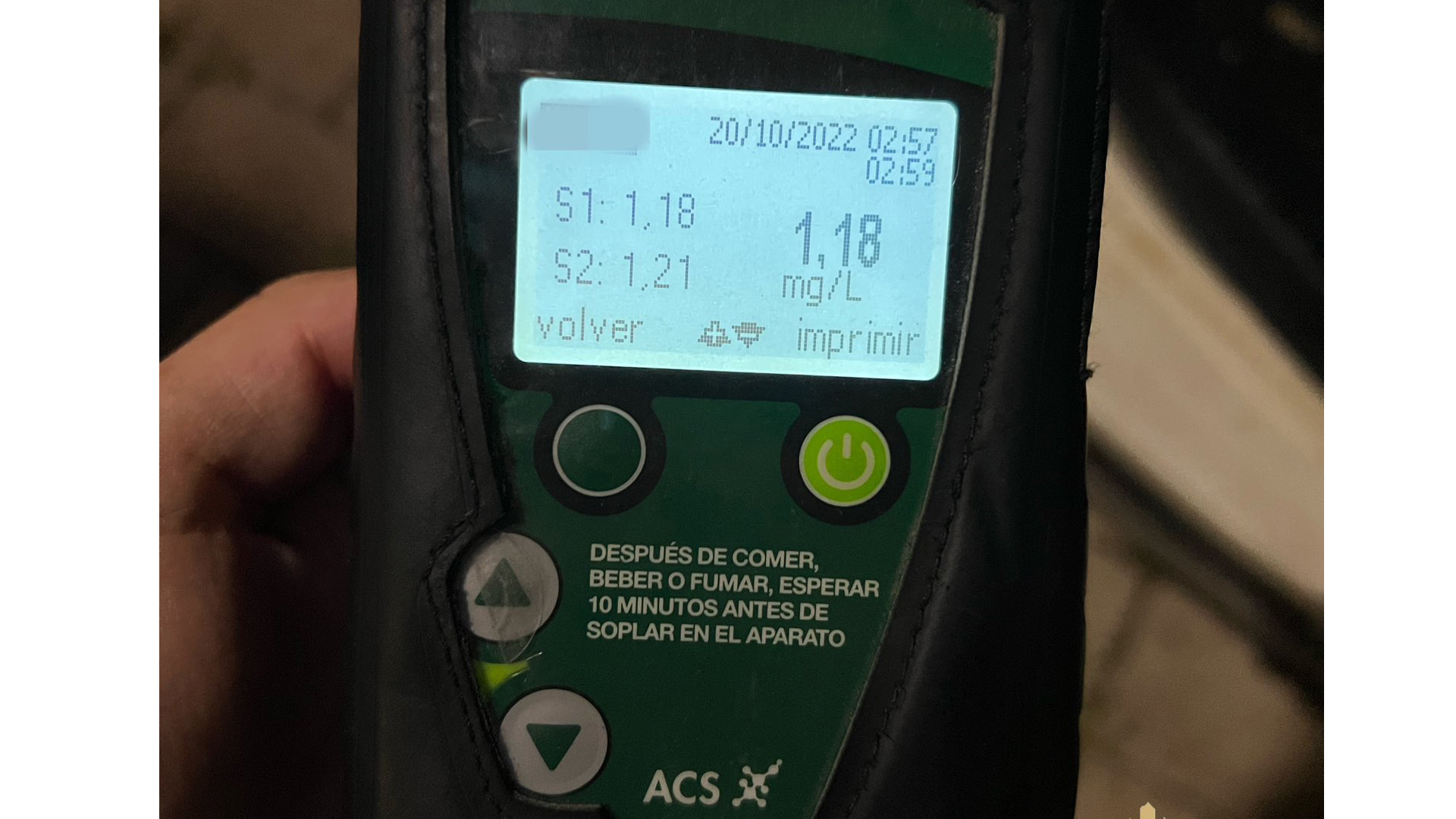 La Policia Local de Vinaròs denuncia a un conductor que quintuplicava la taxa d'alcoholèmia permesa