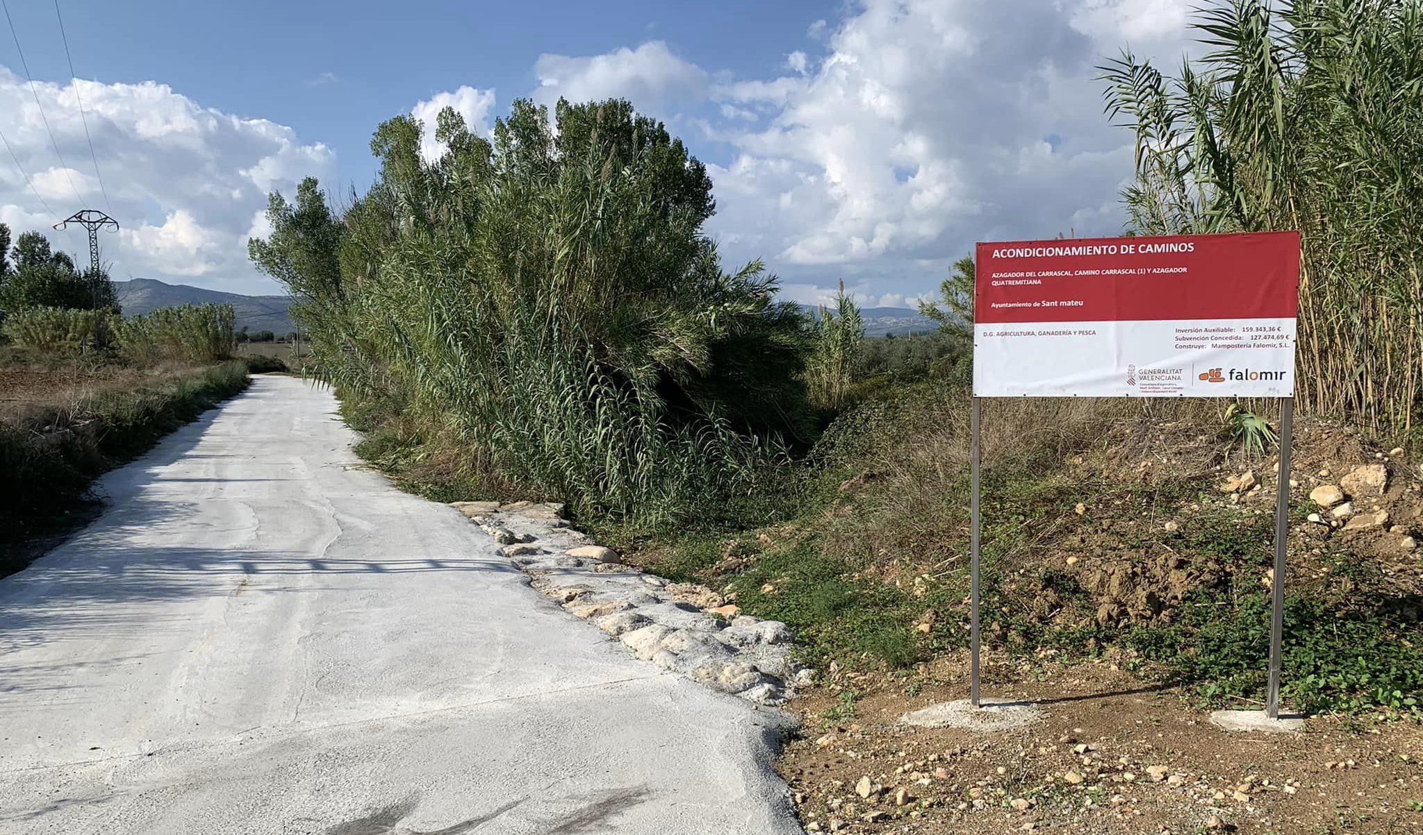 Sant Mateu inverteix vora 160.000 euros en el formigonat de camins