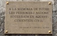 Les Coves de Vinromà instal·la una placa en el cementeri de cara a Tots Sants
