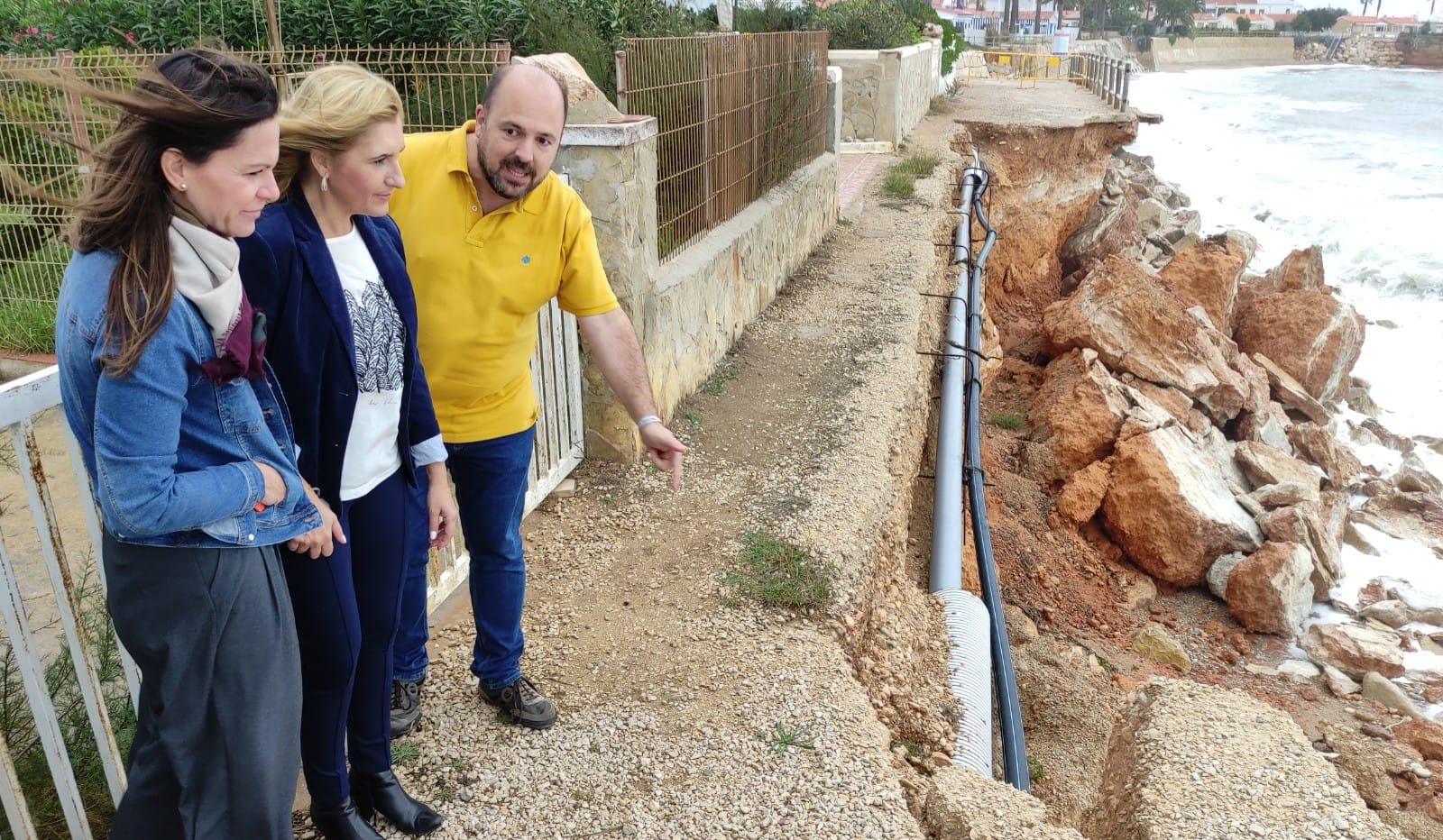 El PP exigeix a Vinaròs la protecció per a una costa en regressió que amenaça els habitatges