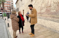 La directora general de l’IVCR+i visita les obres de restauració de les pintures fingides de Vinaròs