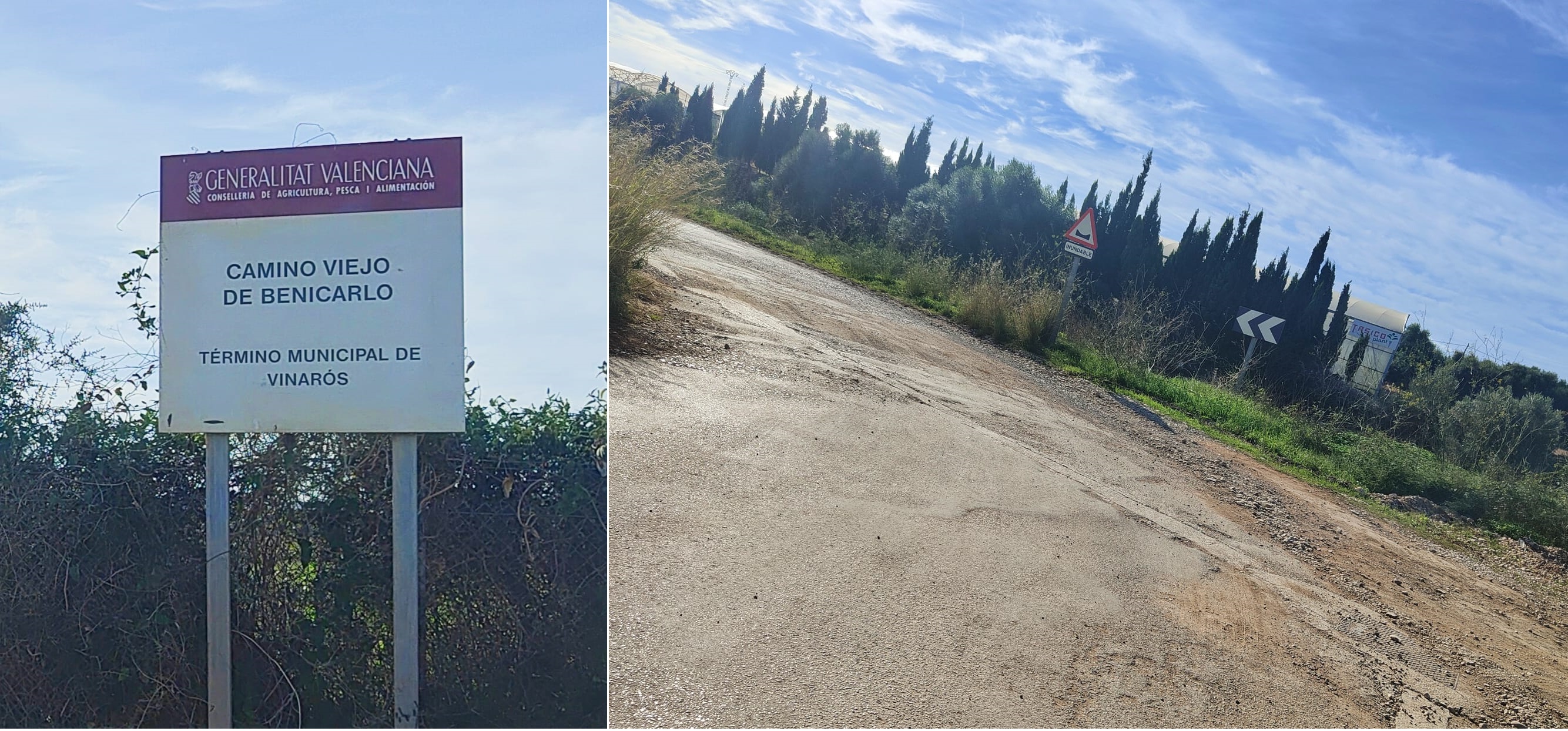 El PP de Vinaròs sol·licita una actuació urgent a l’asfaltat del camí vell de Benicarló