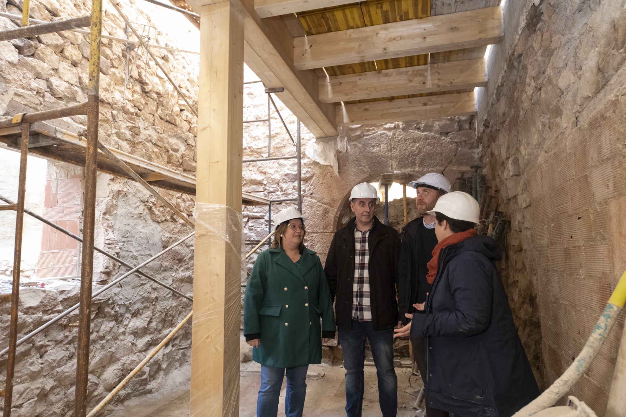 La Diputació avança en les obres de la Casa Abadia de Vilafamés que permetran ampliar el Macvac