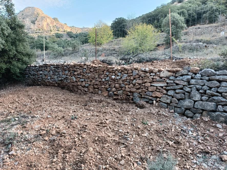 Ares inverteix 10.000 euros en la reparació dels murs de pedra en sec del Barranc dels Molins