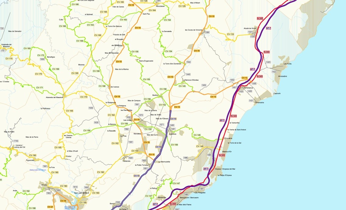 Compromís reclama millorar la connexió de la CV-10 amb l'AP7 si es descarta el tram Vilanova-Hospitalet