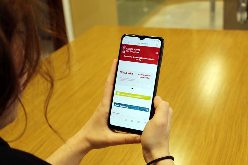 Sanitat renova la seua pàgina web i optimitza la seua usabilitat i accessibilitat
