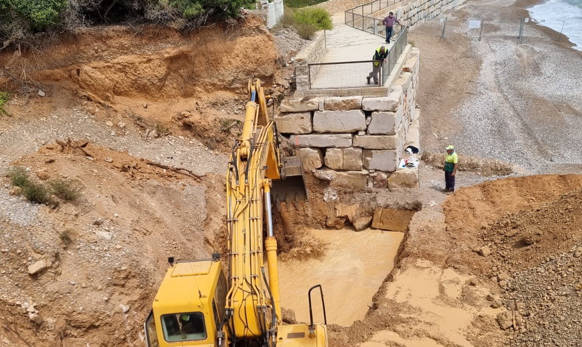 Costes inicia obres de consolidació de talussos a la costa Nord de Benicarló