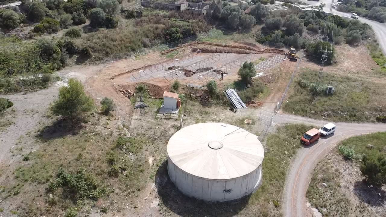 Visita a les obres de millora de la connexió energètica del depòsit de les Pedreres a Santa Magdalena