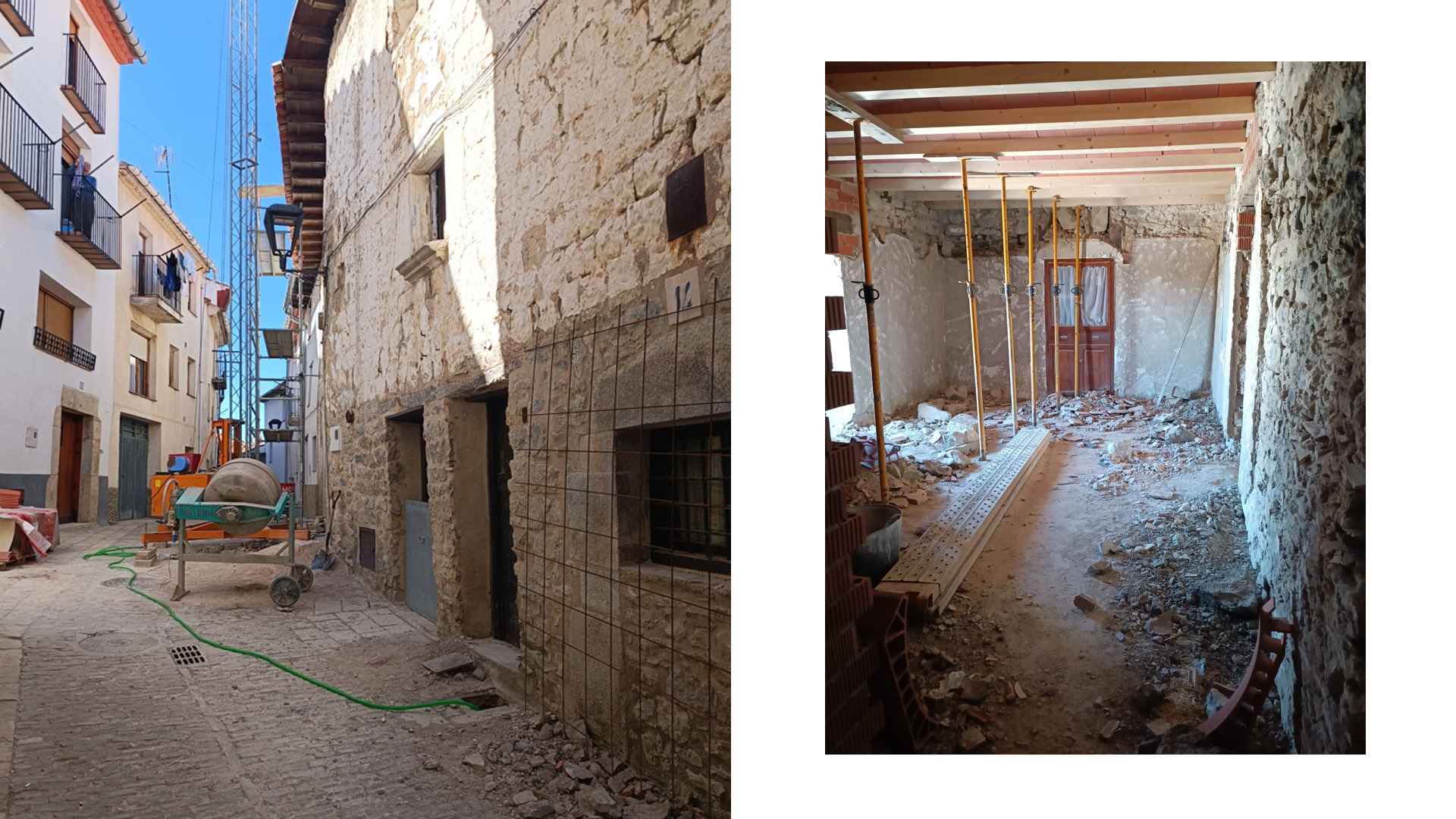 Continuen les obres de rehabilitació de la Casa Abadia-Casa Vicari d'Ares del Maestrat