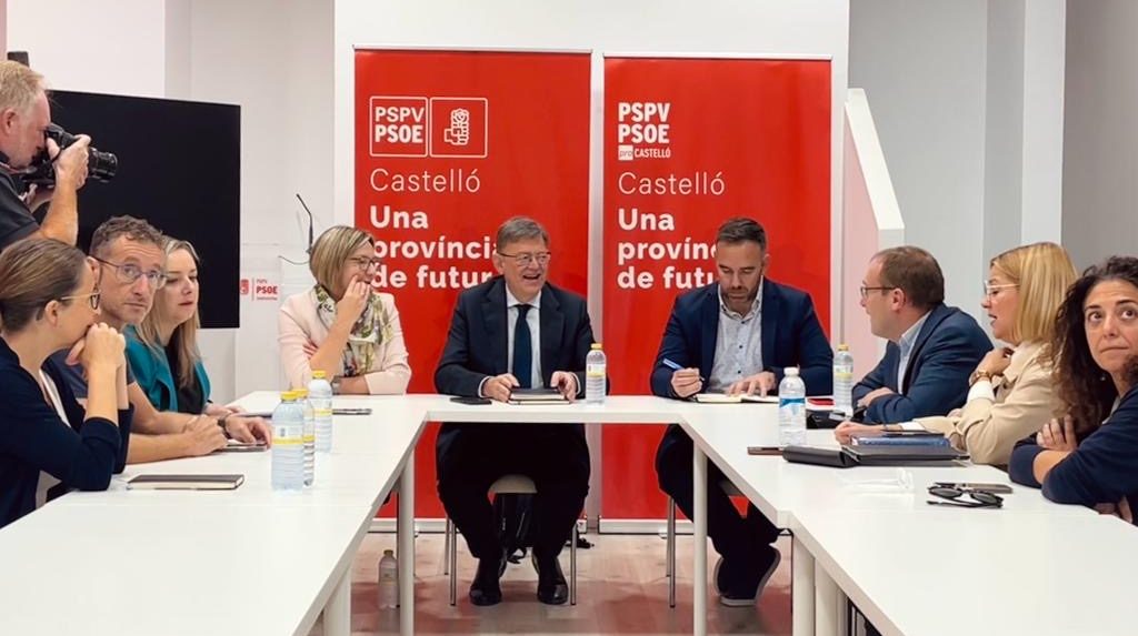 Puig avalua a Castelló els 100 dies de Mazón